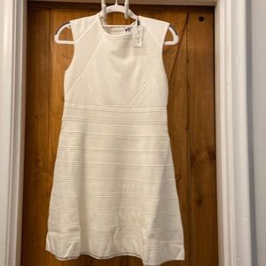 Milly Minis Girls Textured Swing Dress In White Size 14 NWT